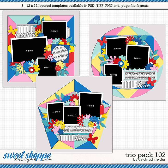 Cindy's Layered Templates - Trio Pack 102 by Cindy Schneider