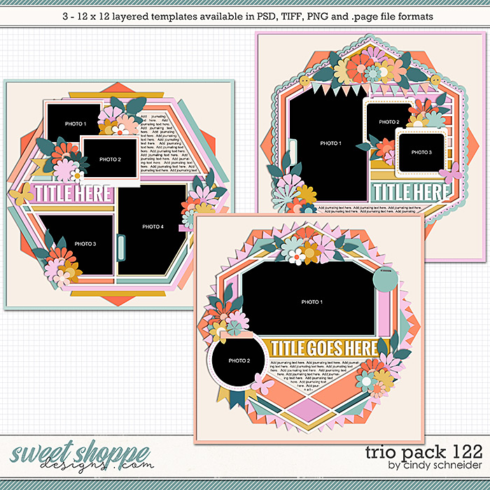 Cindy's Layered Templates - Trio Pack 122 by Cindy Schneider