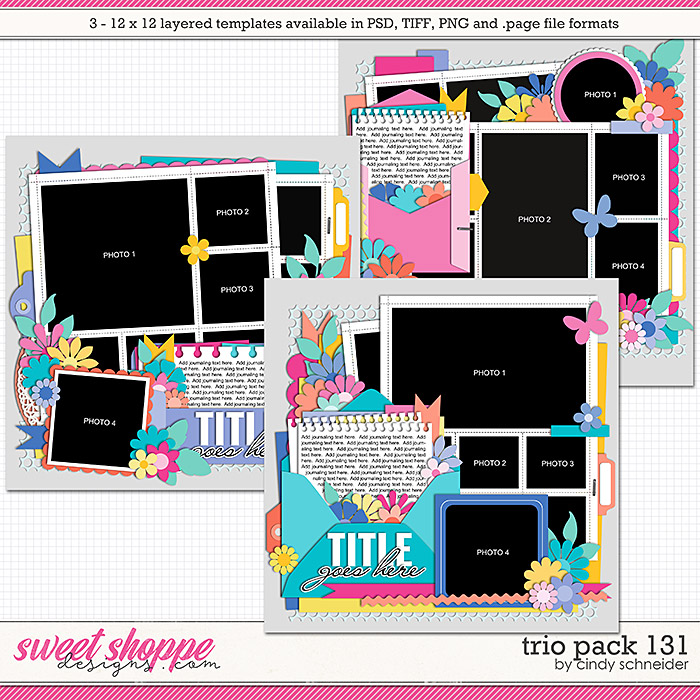 Cindy's Layered Templates - Trio Pack 131 by Cindy Schneider