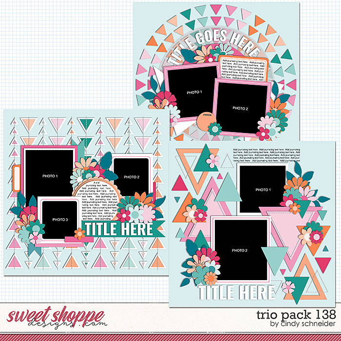 Cindy's Layered Templates - Trio Pack 138 by Cindy Schneider