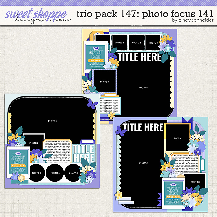 Cindy's Layered Templates - Trio Pack 147: Photo Focus 141 by Cindy Schneider