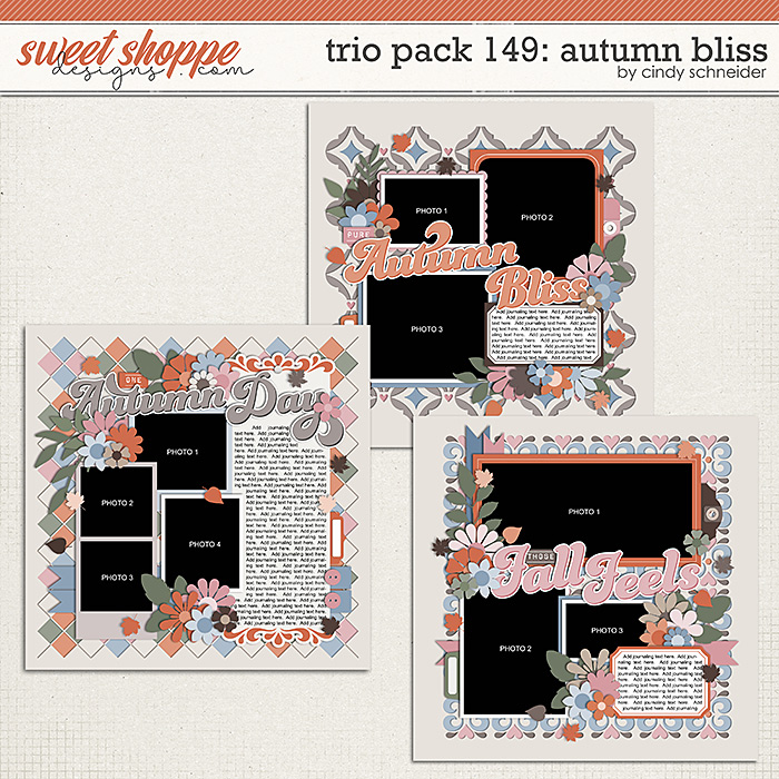 Cindy's Layered Templates - Trio Pack 149: Autumn Bliss by Cindy Schneider
