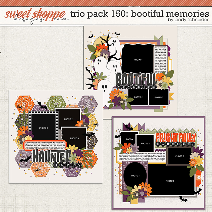 Cindy's Layered Templates - Trio Pack 150: Bootiful Memories by Cindy Schneider