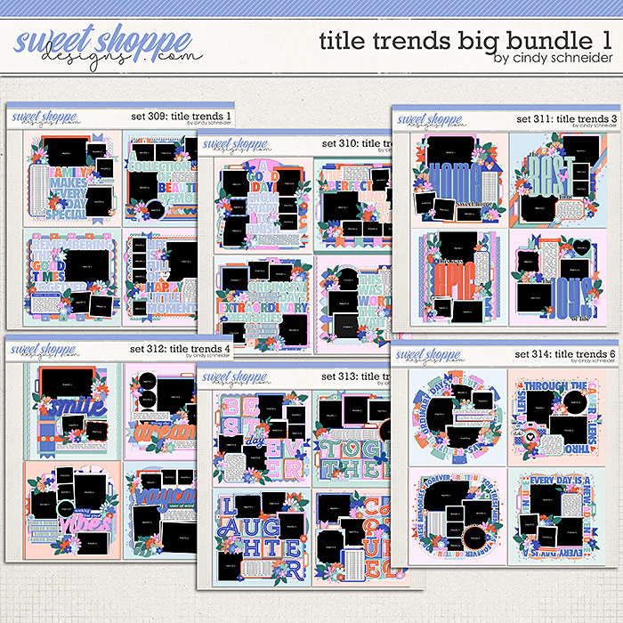 Cindy's Layered Templates - Title Trends Big Bundle 1 by Cindy Schneider