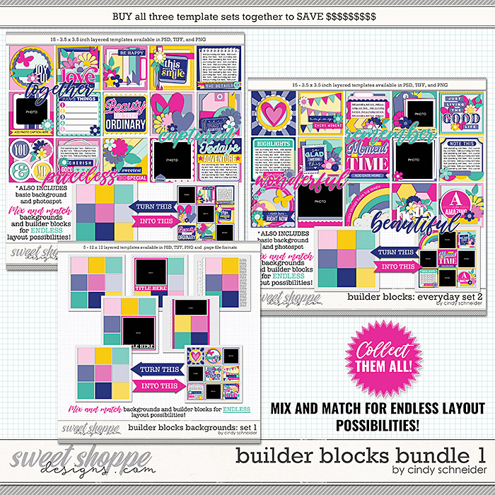 Cindy's Layered Templates - Builder Blocks Bundle 1 by Cindy Schneider