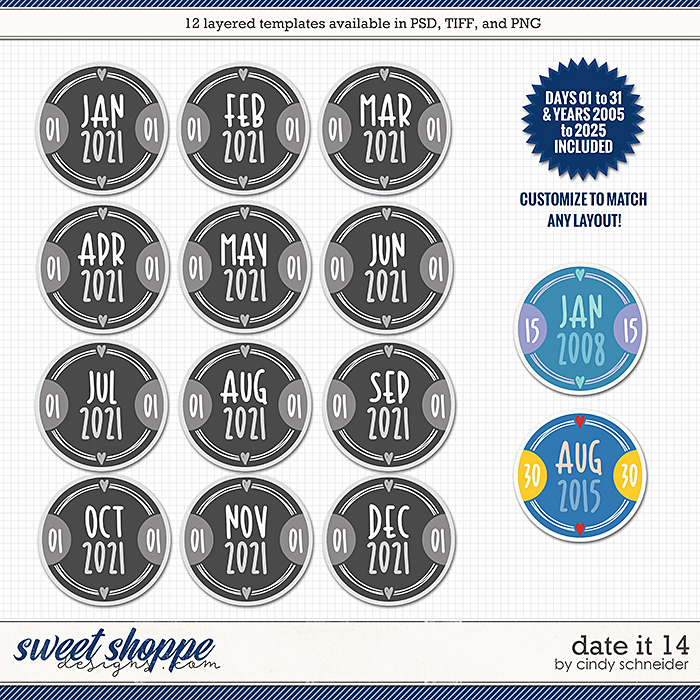 Cindy's Layered Templates - Date It 14 by Cindy Schneider Cindy's Layered Templates - Date It 14 by Cindy Schneider