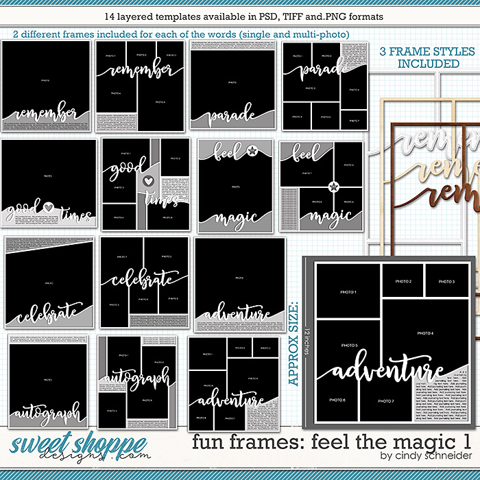 Cindy's Layered Templates - Fun Frames: Feel the Magic 1 by Cindy Schneider Cindy's Layered Templates - Fun Frames: Feel the Magic 1 by Cindy Schneider