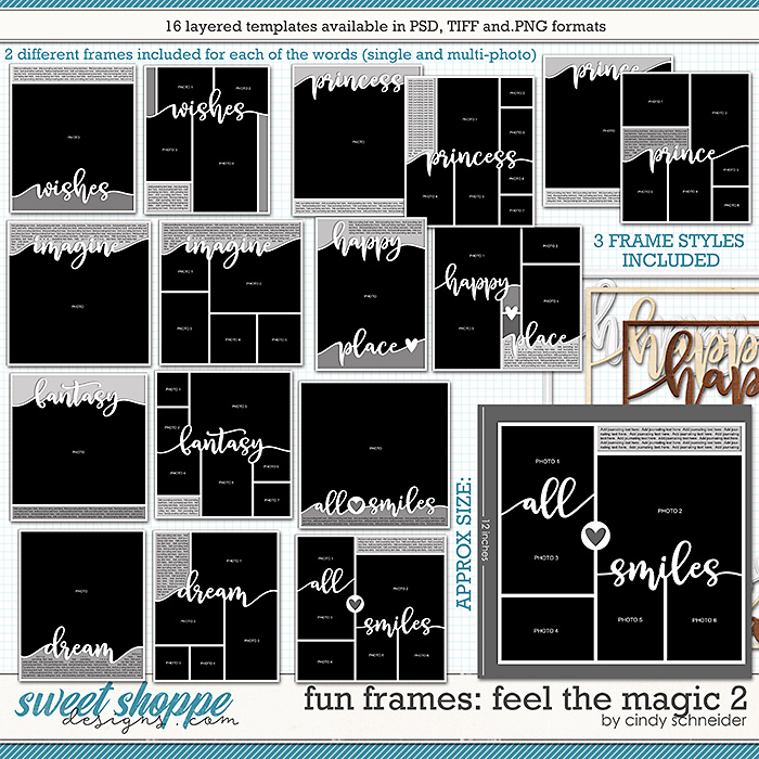 Cindy's Layered Templates - Fun Frames: Feel the Magic 2 by Cindy Schneider Cindy's Layered Templates - Fun Frames: Feel the Magic 2 by Cindy Schneider