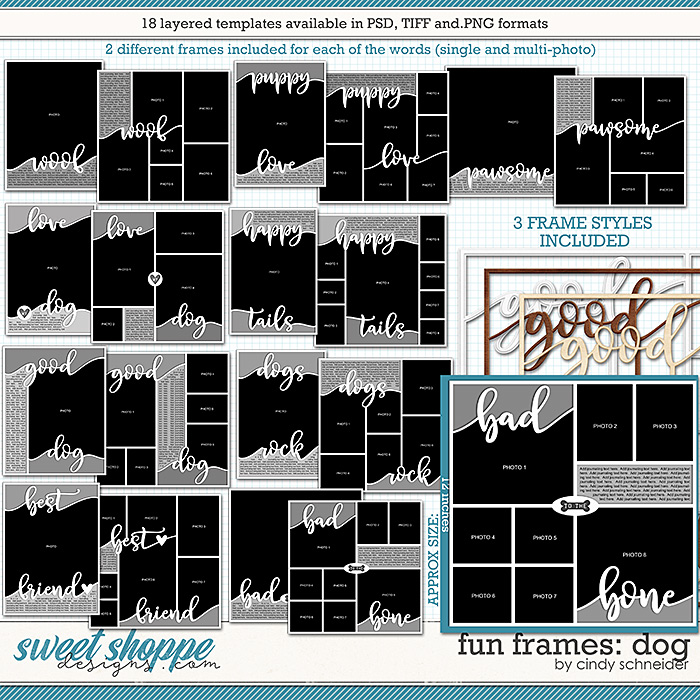 Cindy's Layered Templates - Fun Frames: Dog by Cindy Schneider Cindy's Layered Templates - Fun Frames: Dog by Cindy Schneider