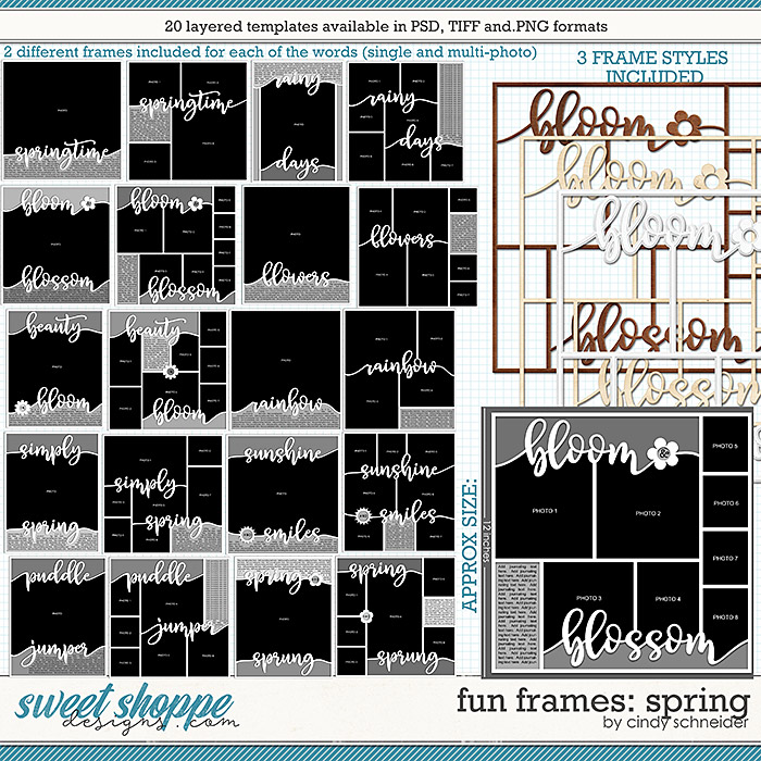Cindy's Layered Templates - Fun Frames: Spring by Cindy Schneider Cindy's Layered Templates - Fun Frames: Spring by Cindy Schneider