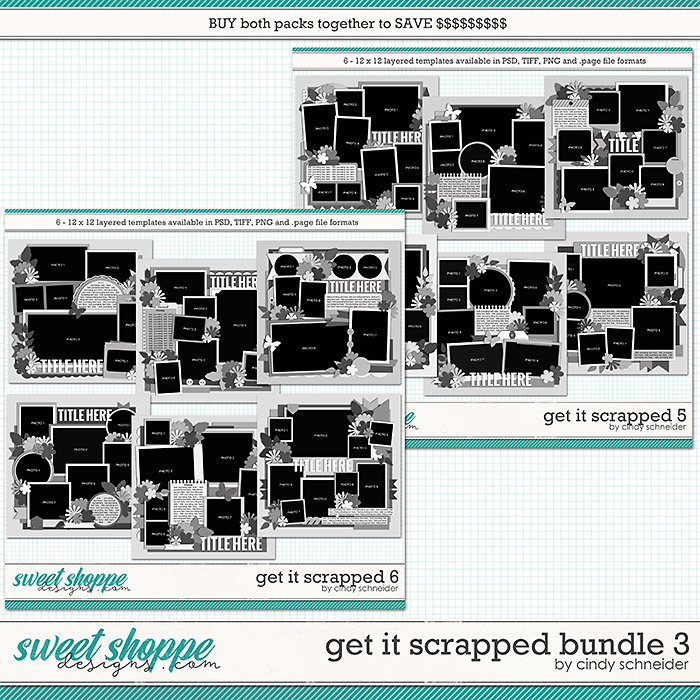 Cindy's Layered Templates - Get It Scrapped Bundle 3 by Cindy Schneider
