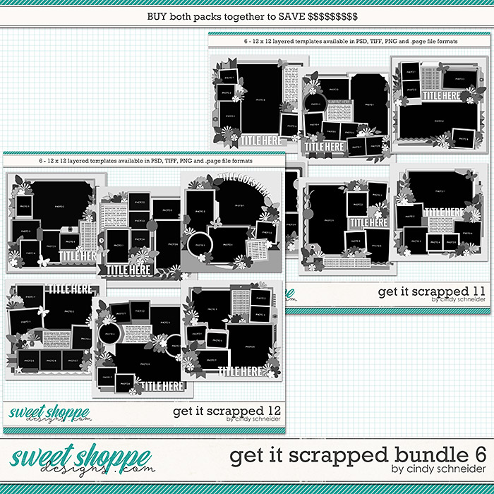 Cindy's Layered Templates - Get It Scrapped Bundle 6 by Cindy Schneider