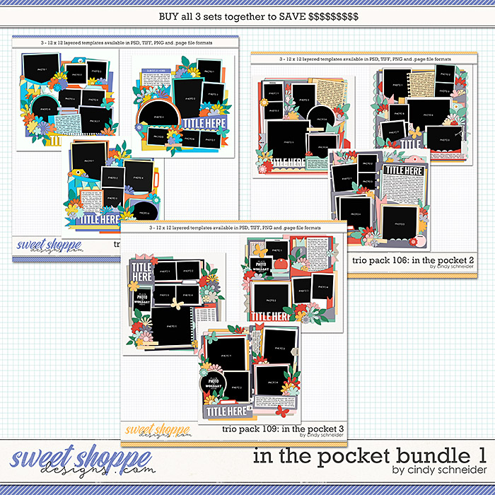 Cindy's Layered Templates - In the Pocket Bundle 1 by Cindy Schneider