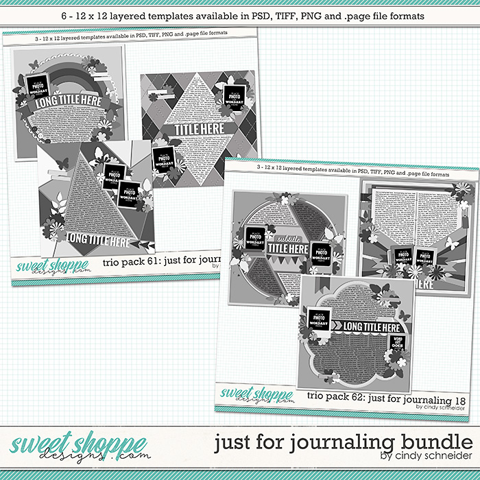 Cindy's Layered Templates - Just for Journaling Bundle by Cindy Schneider
