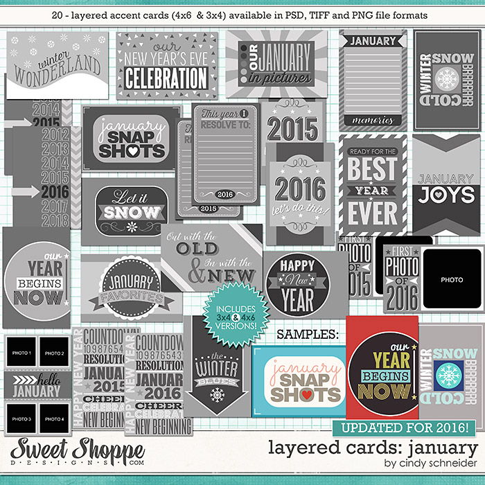 Cindy's Layered Cards: January Edition by Cindy Schneider