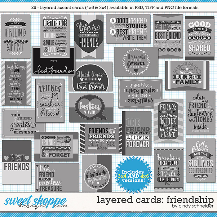 Cindy's Layered Cards - Friendship by Cindy Schneider