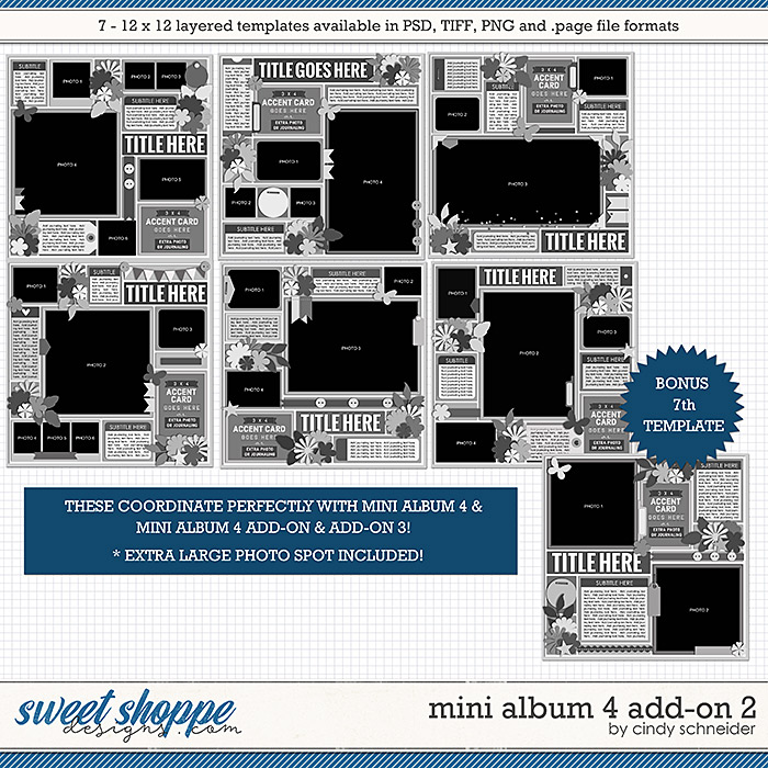 Cindy's Layered Templates - Mini Album 4 Add-on 2 by Cindy Schneider