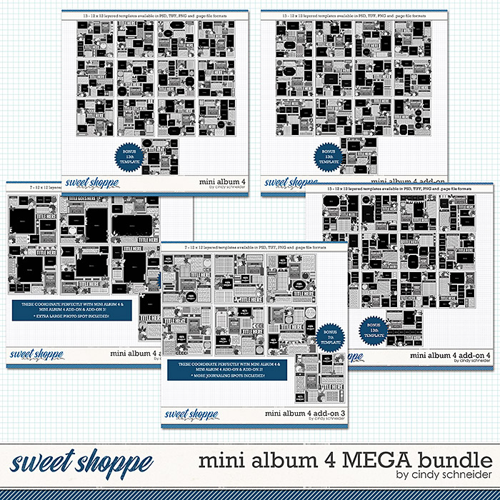 Cindy's Layered Templates - Mini Album 4 MEGA Bundle by Cindy Schneider