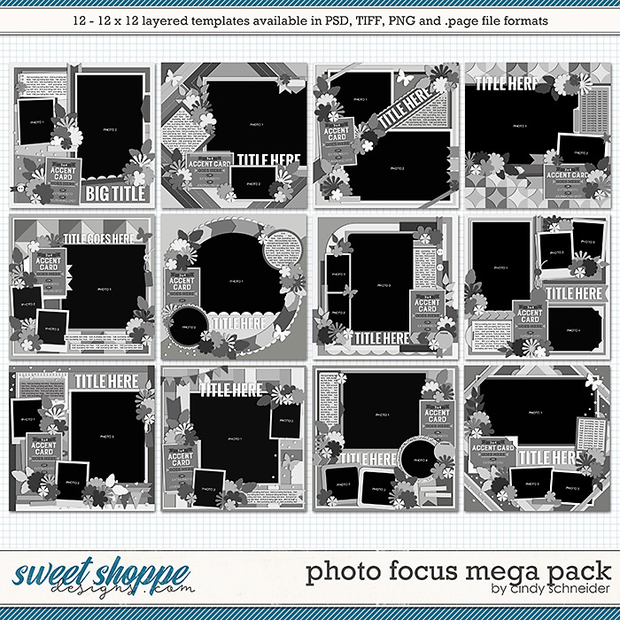 Cindy's Layered Templates - Photo Focus MEGA Pack by Cindy Schneider