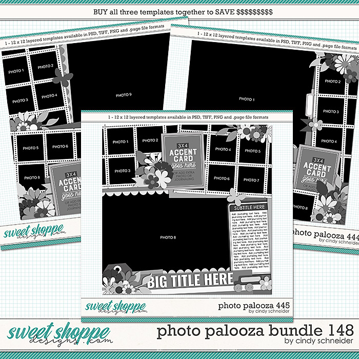 Cindy's Layered Templates - Photo Palooza Bundle 148 by Cindy Schneider