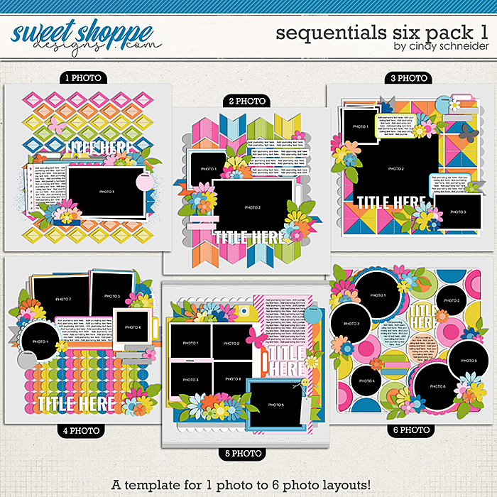 Cindy's Layered Templates - Sequentials Six Pack 1 by Cindy Schneider