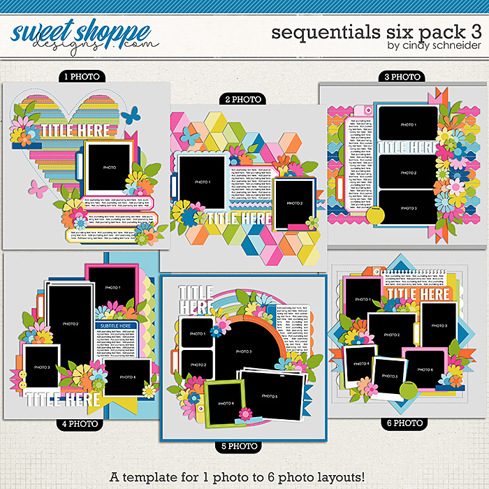 Cindy's Layered Templates - Sequentials Six Pack 3 by Cindy Schneider