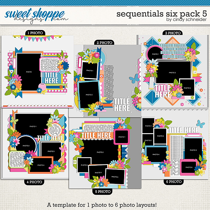 Cindy's Layered Templates - Sequentials Six Pack 5 by Cindy Schneider