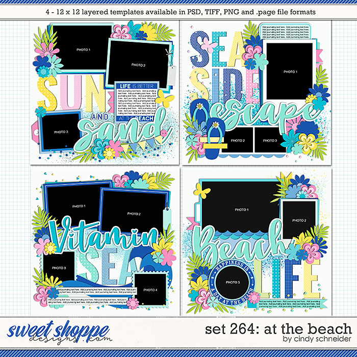 Cindy's Layered Templates - Set 264: At the Beach by Cindy Schneider