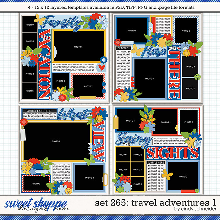 Cindy's Layered Templates - Set 265: Travel Adventures 1 by Cindy Schneider