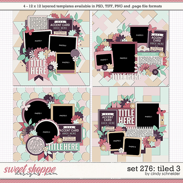 Cindy's Layered Templates - Set 276: Tiled 3 by Cindy Schneider