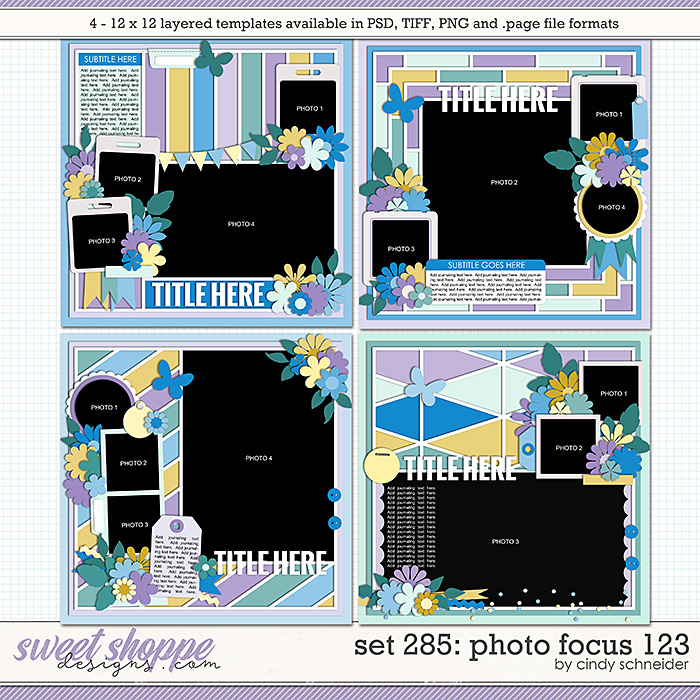 Cindy's Layered Templates - Set 285: Photo Focus 123 by Cindy Schneider