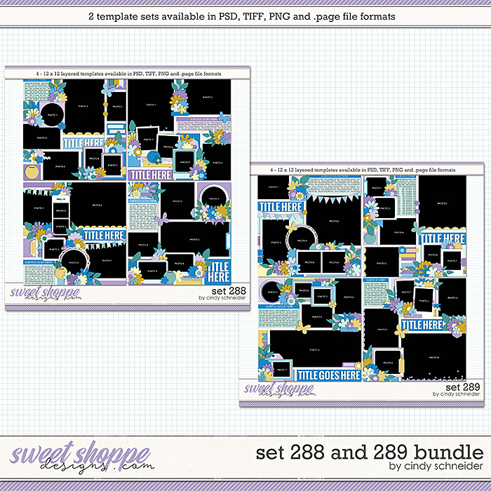 Cindy's Layered Templates - Bundled Set 288 & 289 by Cindy Schneider