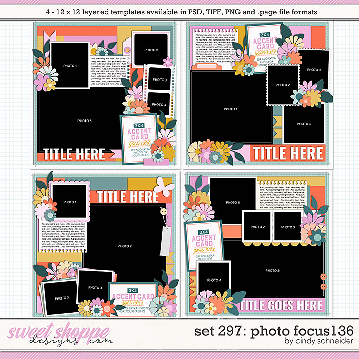 Cindy's Layered Templates - Set 297: Photo Focus 136 by Cindy Schneider