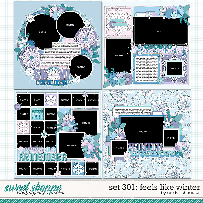 Cindy's Layered Templates - Set 301: Feels Like Winter by Cindy Schneider