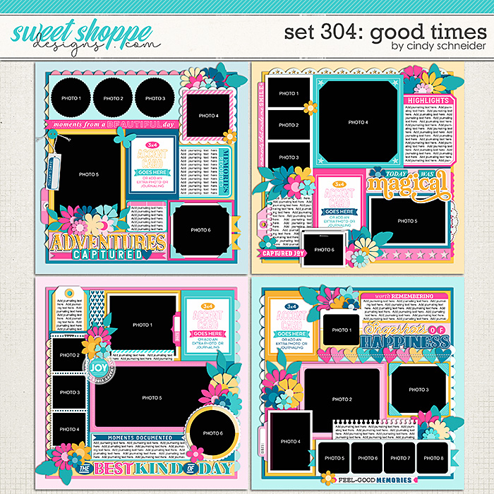 Cindy's Layered Templates - Set 304: Good Times by Cindy Schneider