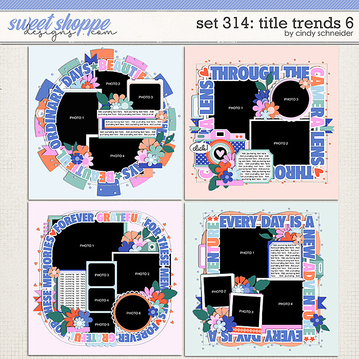Cindy's Layered Templates - Set 314: Title Trends 6 by Cindy Schneider