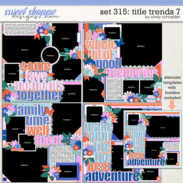 Cindy's Layered Templates - Set 315: Title Trends 7 by Cindy Schneider