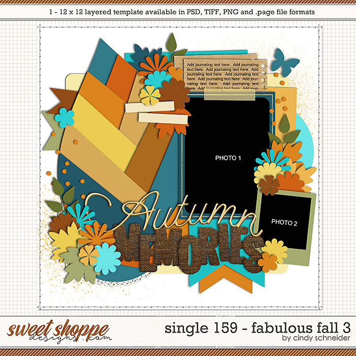 Cindy's Layered Templates - Single 159: Fabulous Fall 3 by Cindy Schneider