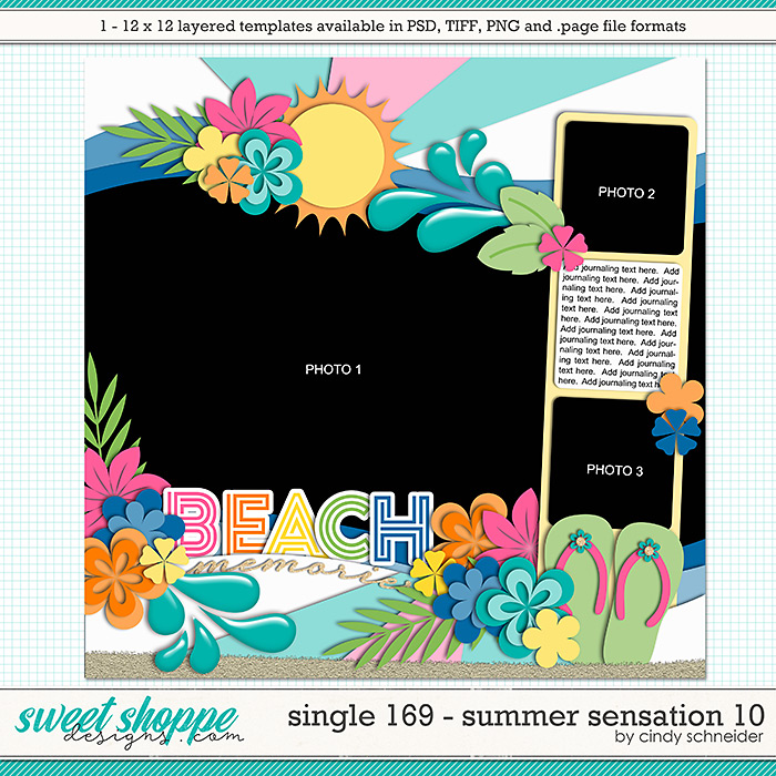 Cindy's Layered Templates - Single 169: Summer Sensation 10 by Cindy Schneider