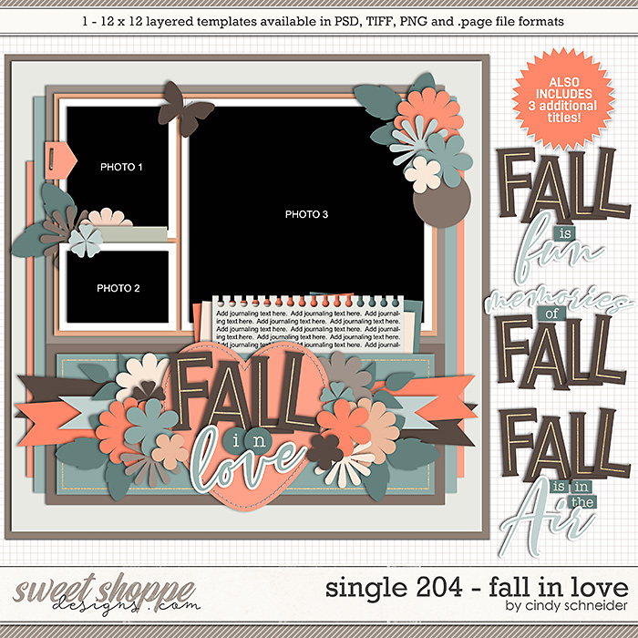 Cindy's Layered Templates - Single 204: Fall in Love by Cindy Schneider