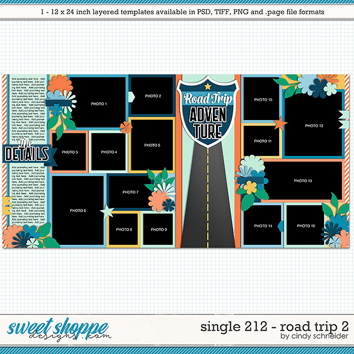 Cindy's Layered Templates - Single 212: Road Trip 2 by Cindy Schneider