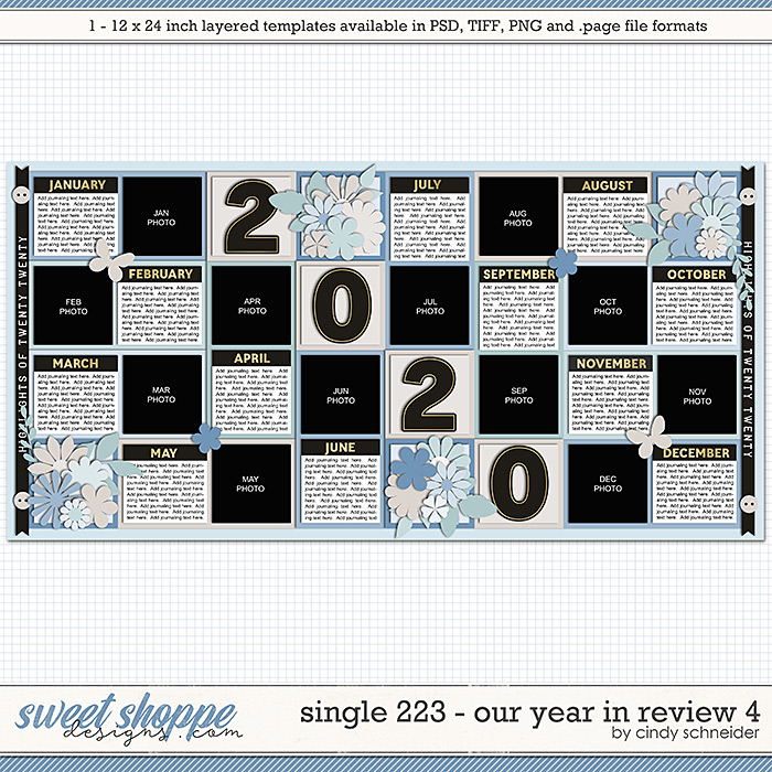 Cindy's Layered Templates - Single 223: Our Year in Review 4 by Cindy Schneider