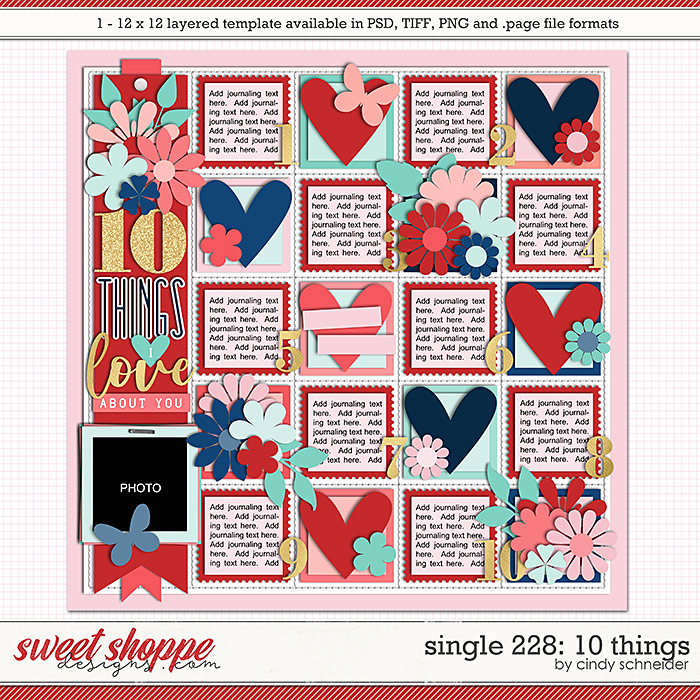 Cindy's Layered Templates - Single 228: 10 Things by Cindy Schneider