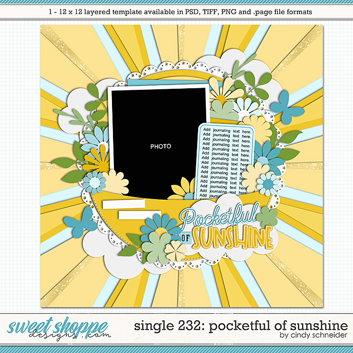 Cindy's Layered Templates - Single 232: Pocketful of Sunshine by Cindy Schneider