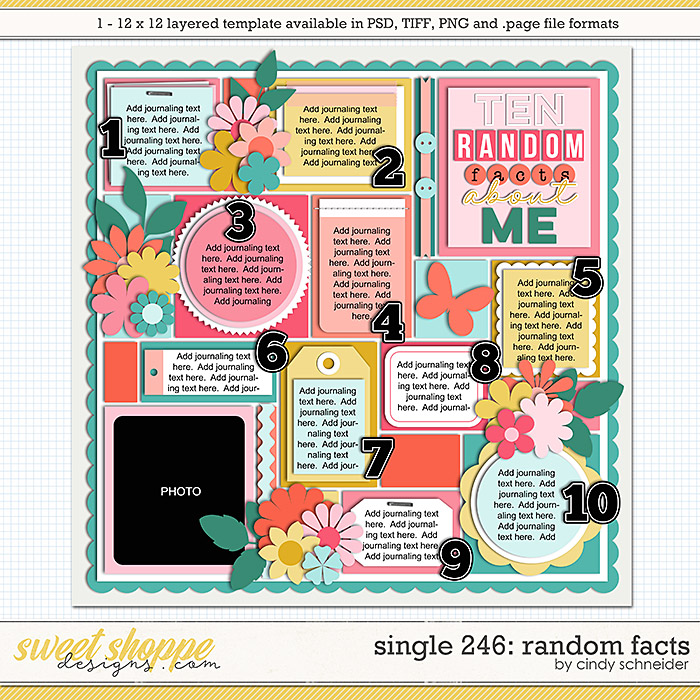 Cindy's Layered Templates - Single 246: Random Facts by Cindy Schneider