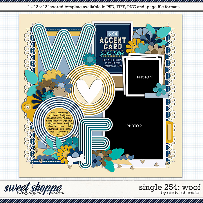 Cindy's Layered Templates - Single 254: Woof by Cindy Schneider