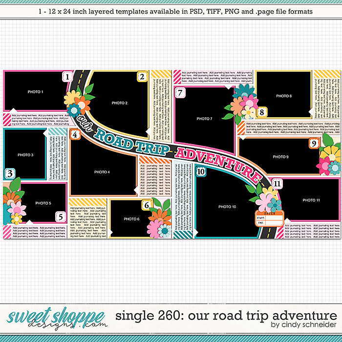 Cindy's Layered Templates - Single 260: Our Road Trip Adventure by Cindy Schneider