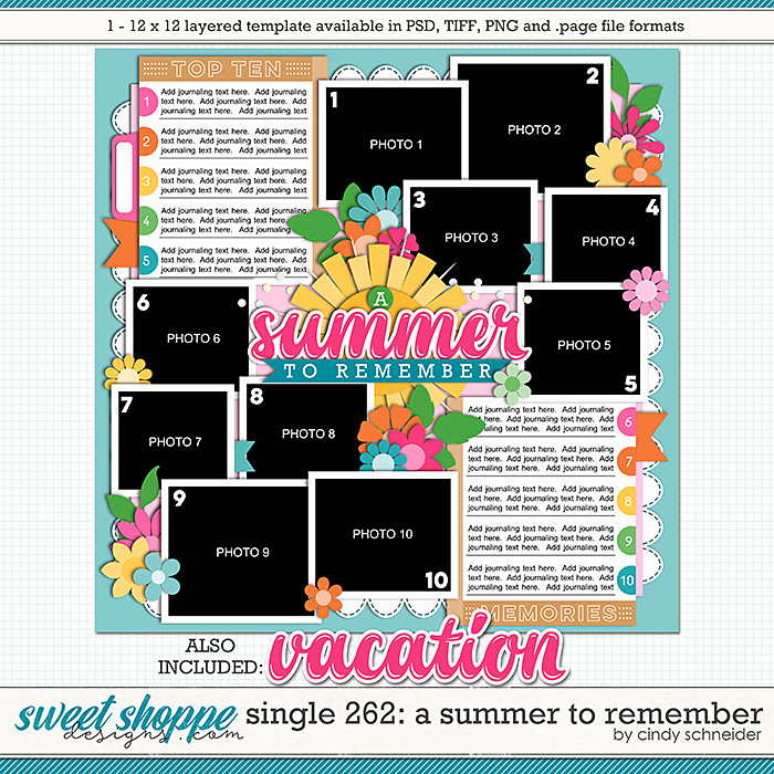 Cindy's Layered Templates - Single 262: A Summer to Remember by Cindy Schneider