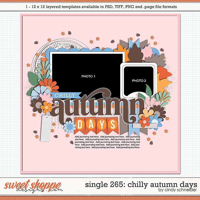 Cindy's Layered Templates - Single 265: Chilly Autumn Days by Cindy Schneider