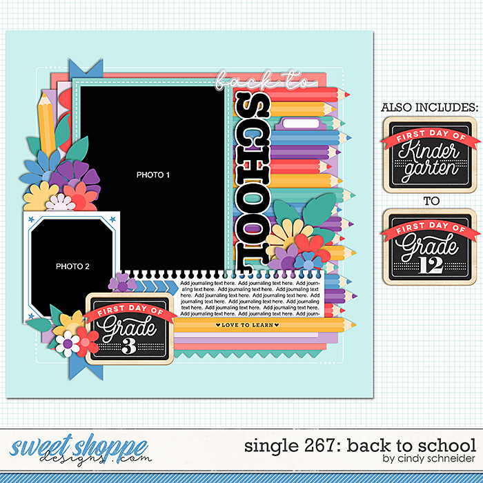 Cindy's Layered Templates - Single 267: Back to School by Cindy Schneider